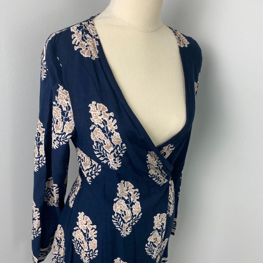 Angel Biba Size 10 Romper Wrap Long Sleeve Lightweight Paisley - Picture 5 of 9